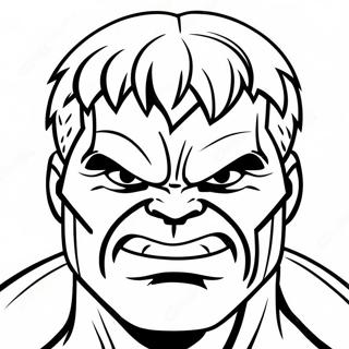 Hulk Ansikte Färgläggningssida | Hulk Ansikte målarbild