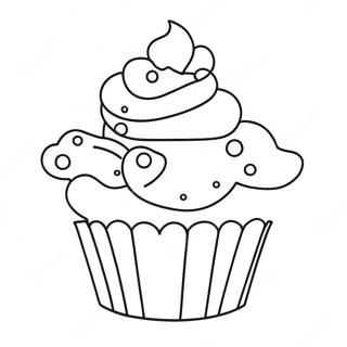 Färgglada Socker Rush Cupcakes Färgläggningssida | Socker Rush målarbild