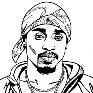 Tupac Shakur Målarbild | Tupac målarbild