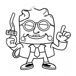 Cool Gangster SpongeBob med Solglasögon Målarbild | Gangster SpongeBob målarbild