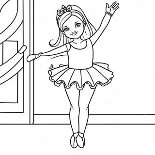 Barbie Ballerina med Glittrig Tutu Målarbild | Barbie Ballerina målarbild