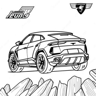 Lamborghini Urus Racing Målarbild | Lamborghini Urus målarbild
