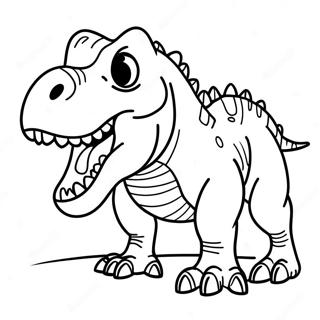 Fruktansvärd T-Rex Målarbild | Stor Dinosaurie målarbild