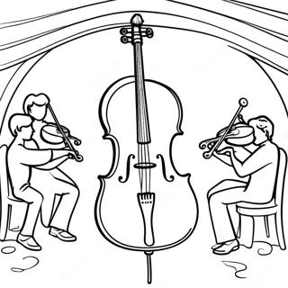 Vacker Cello på Konsert Målarbild | Cello målarbild