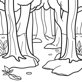 Skogsscen Målarbild | Skog målarbild