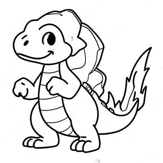 Charmeleon Andas Eld Målarbild | Charmeleon målarbild