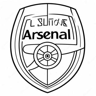 Arsenal logotyp färgläggningssida | Arsenal målarbild