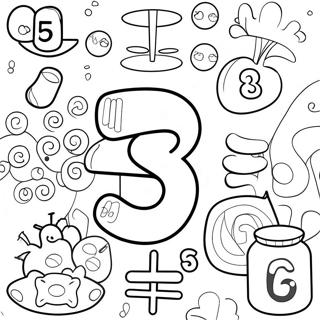 Montessori Siffror Målarbild | Montessori målarbild