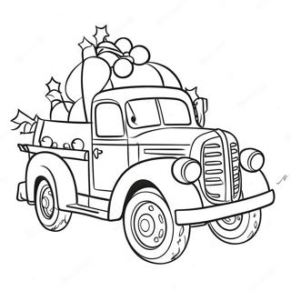 Jultruck Målarbild | Jul Lastbil målarbild