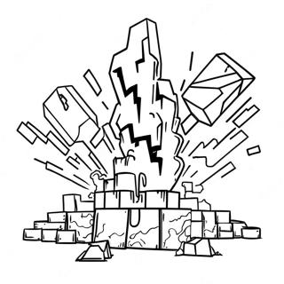 Explosiv Minecraft TNT Färgläggningssida | Minecraft TNT målarbild