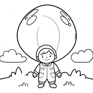 Ballongpojke Färgläggningssida | Ballongpojke målarbild