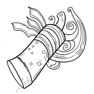 Rosh Hashanah shofar blåser att färglägga | Rosh Hashanah målarbild