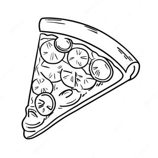 Läcker pizzabit färgläggningssida | Italiensk Mat målarbild