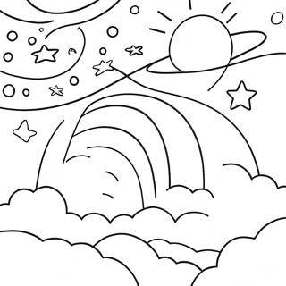 Nattens himmel målarbok | Natt Himmel målarbild