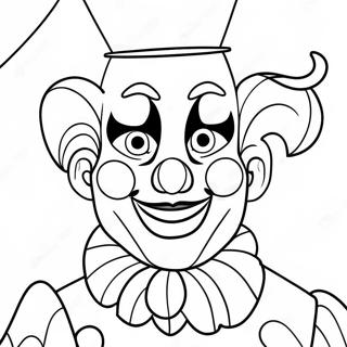 Färgglada karnevalclowner att färglägga | Karneval målarbild