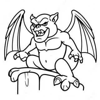 Arg gargoyle att färglägga | Gargoyle målarbild