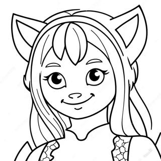 Kattflicka färgläggningssida | Kattflicka målarbild