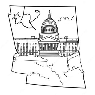 Missouri Stat Outline Målarbild | Missouri målarbild