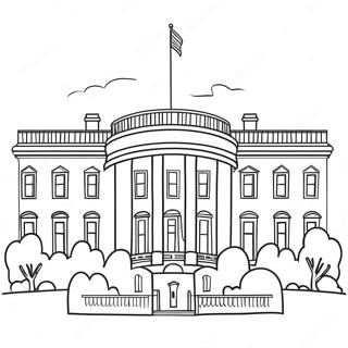 Presidential Vita Huset Färgläggningssida | Vita Huset målarbild