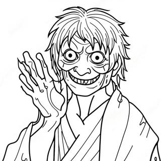 Shigaraki med förfallande händer färgläggningssida | Shigaraki målarbild