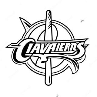 Cleveland Cavaliers logotyp färgläggningssida | Cleveland Cavaliers målarbild