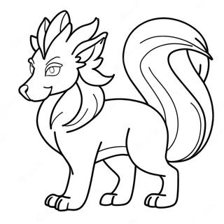 Ninetales Majestätisk Målarbild | Ninetales målarbild