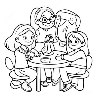 Barnvaktklubb Färgläggningssida | Babysittarklubb målarbild