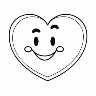 Hjärta Emoji Färgläggningssida | Hjärta Emoji målarbild