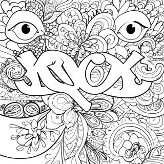 XOXO Färgläggningssida | XOXO målarbild