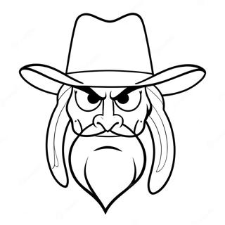 Yosemite Sam i cowboyhatt färgläggningssida | Yosemite Sam målarbild