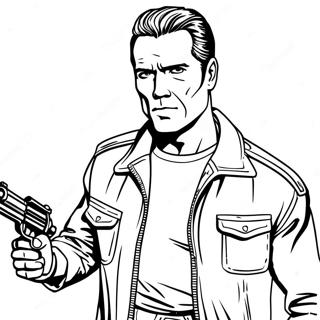 Terminator Målarbok | Terminator målarbild