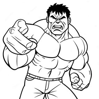 Röd Hulk färgläggningssida | Röd Hulk målarbild