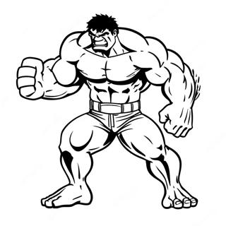 Vild röd Hulk i aktion färgläggningssida | Röd Hulk målarbild