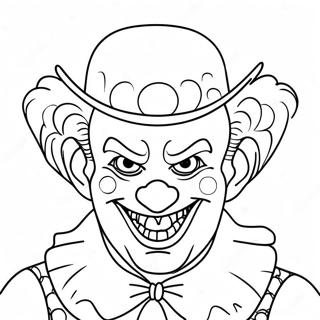 Rolig It Clown Färgläggningssida | Det målarbild