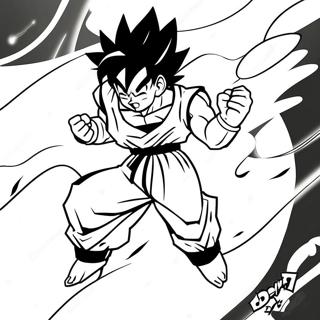Goku Black färgläggningssida | Goku Black målarbild