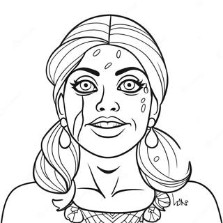 Baddie färgläggningssida | Baddie målarbild