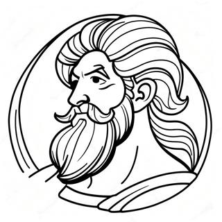 Zeus färgläggningssida | Zeus målarbild