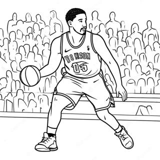 Klay Thompson Actionbild Målarbild | Klay Thompson målarbild