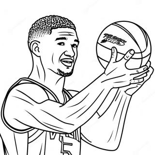 Klay Thompson Trepoängsskott Målarbild | Klay Thompson målarbild