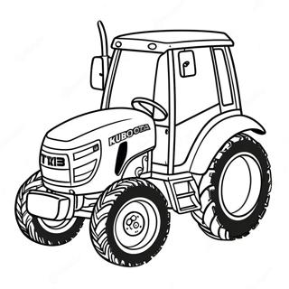 Kubota traktor färgläggningssida | Kubota målarbild