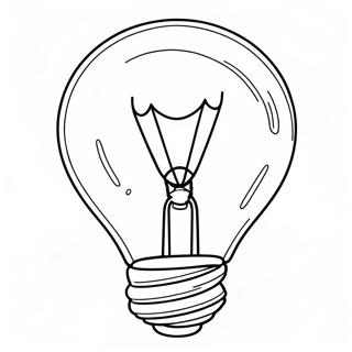 Glödlampa färgläggningssida | Ljus målarbild