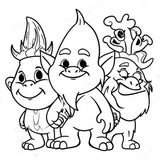 Troll 3 Målarbild | Trolls 3 målarbild