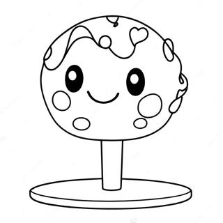 Cake Pop färgläggningssida | Tårtpop målarbild