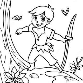 Peter Pan Färgläggning | Peter Pan målarbild