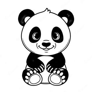 Bebis panda målarbok | Baby Panda målarbild
