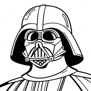 Darth Vader i spöklik kostym målarbok | Star Wars Halloween målarbild