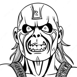 Eddie the Head Iron Maiden Färgläggningssida | Iron Maiden målarbild