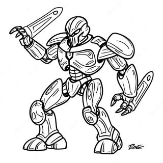 Bionicle Hjälte i Aktion Målarbild | Bionicle målarbild