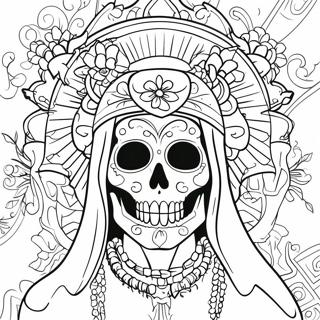 Santa Muerte Målarbild | Santa Muerte målarbild