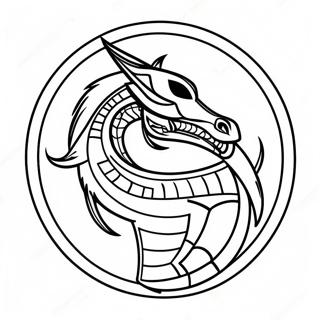 Mortal Kombat Logotyp Färgläggning | Mortal Kombat målarbild